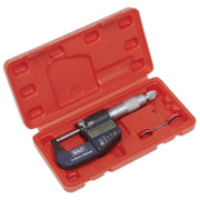 Sealey Digital External Micrometer 0-25mm(0-1") Sealey  - Dynamic Drive
