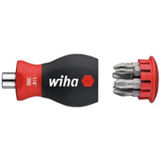Wiha Magnetic SoftFinish® Stubby Screwdriver with Bit Magazine (PH, PZ) Wiha - Dynamic Drive