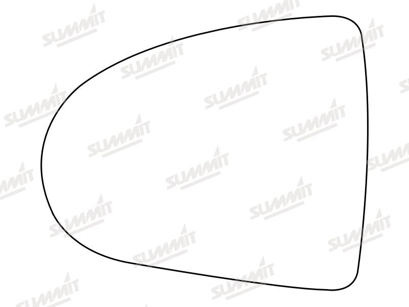 Summit Stick-On Standard Mirror Glass fits Mitsubishi Colt 04 on LHS Summit - Dynamic Drive