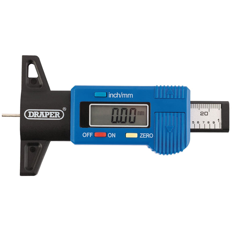 Draper Digital Tyre Tread Depth Gauge 92224 Draper - Dynamic Drive