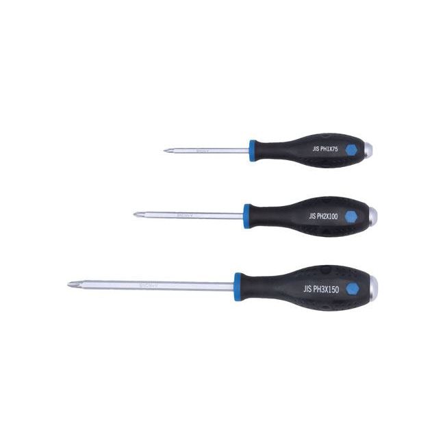 Laser JIS Pound Thru Screwdrivers 3pc 8037 Laser - Dynamic Drive