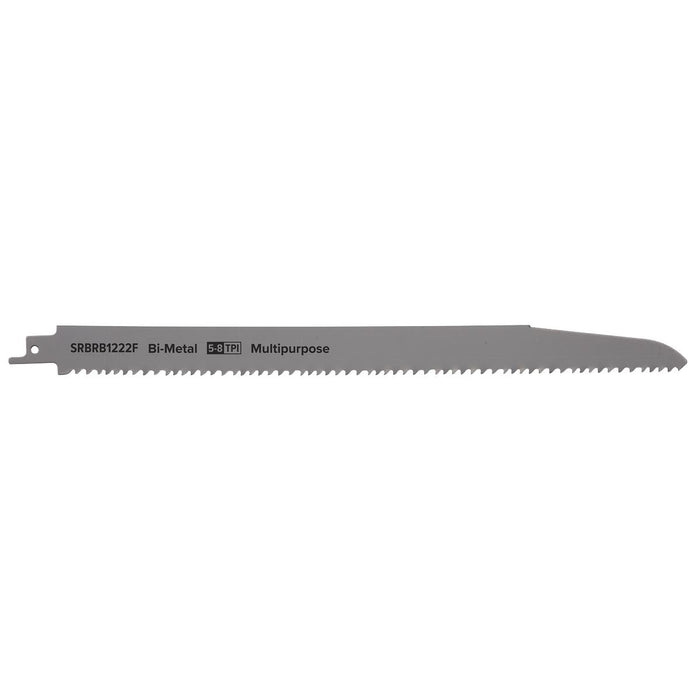 Sealey Reciprocating Saw Blade Multipurpose 300mm 5-8tpi Pack of 5 SRBRB1222F Sealey - Dynamic Drive