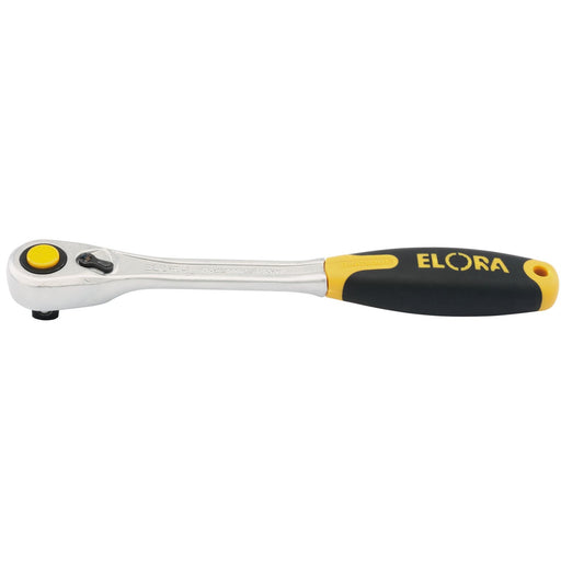 Draper Elora Fine Tooth Quick Release Soft Grip Reversible Ratchet, 1/2" Sq. Dr. Draper - Dynamic Drive
