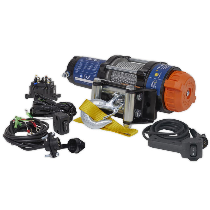 Sealey ATV/Quad Recovery Winch 1135kg (2500lb) Line Pull 12V ATV1135 Sealey - Dynamic Drive