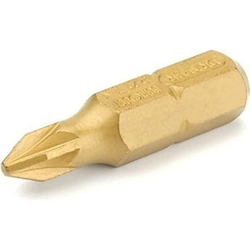 Draper No.3 1/4" Hex Cross Slot Titanium Nitride Coated Insert Bit 25mm Long x 1 Draper - Dynamic Drive
