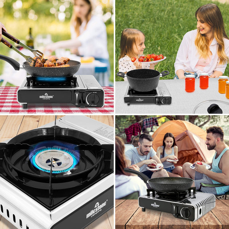 Portable Gas Stove - Fully Safety Certified 18949 Milestone Camping - Dynamic Drive