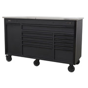 Sealey Mobile Tool Cabinet 1600mm with Power Tool Charging Drawer AP6310BE Sealey - Dynamic Drive