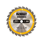 Dewalt Power Tools Portable Construction Circular Saw Blade 184 x 16mm x 24T DeWALT Power Tools - Dynamic Drive