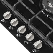 Baridi Gas Hob with 5 Cooking Zones 70cm - Black DH228 Baridi - Dynamic Drive