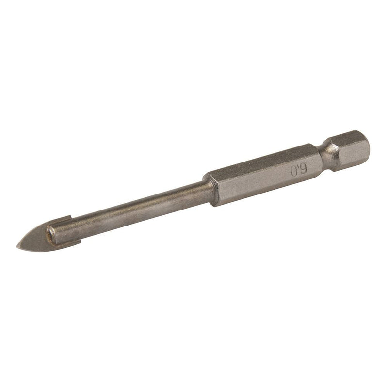 Silverline Tile & Glass Drill Bit Hex Shank 6mm Silverline - Dynamic Drive
