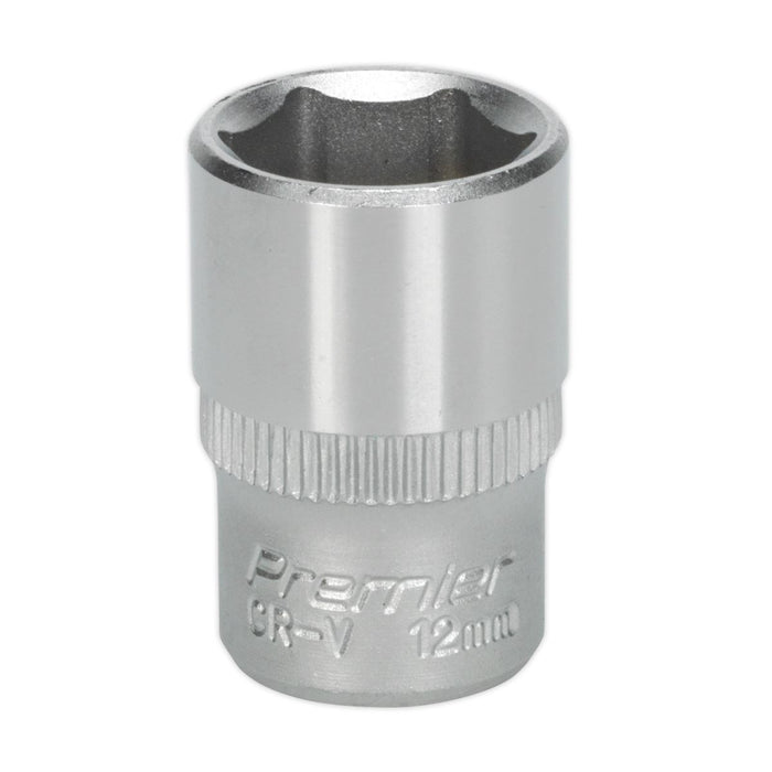 Sealey WallDrive Socket 12mm 1/4"Sq Drive S1412 Sealey - Dynamic Drive