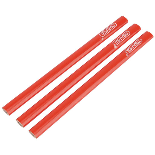 Draper Carpenter's Pencils, 174mm (Pack of 3) 34180 Draper - Dynamic Drive