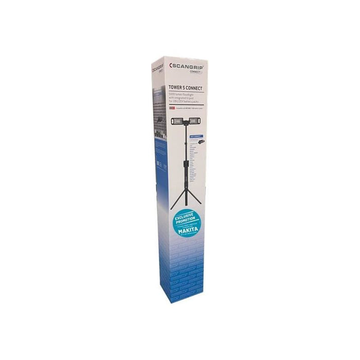 Scangrip® TOWER 5 CONNECT Floodlight with Makita CONNECT 18V Bare Unit SCANGRIP® - Dynamic Drive