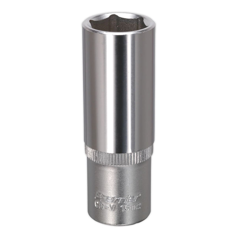 Sealey WallDrive Socket 16mm Deep 3/8"Sq Drive S3816D Sealey - Dynamic Drive