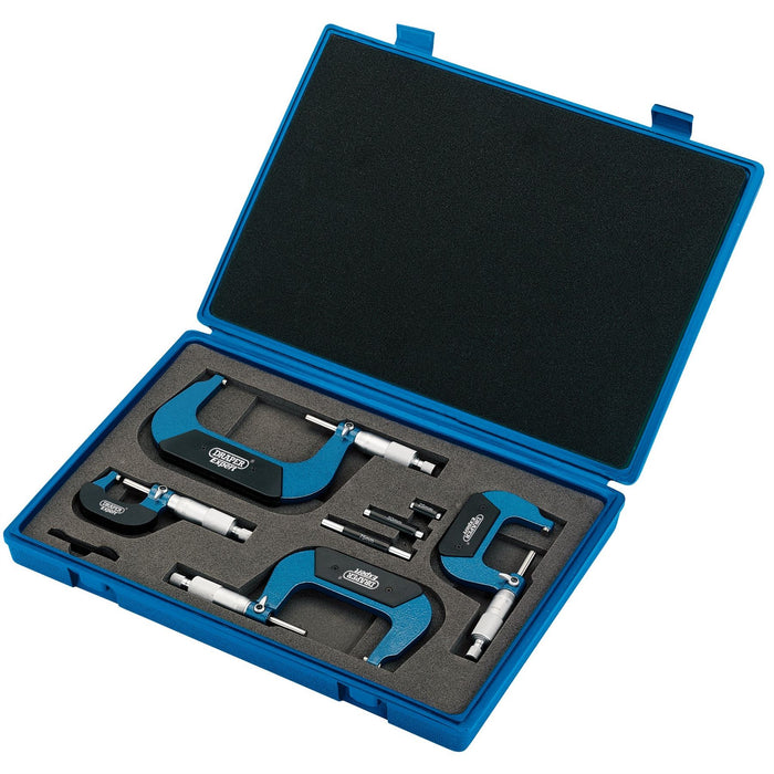 Draper Metric External Micrometer Set (4 Piece) 46607 Draper - Dynamic Drive