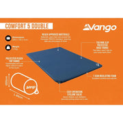 Vango Comfort 5 Double Self inflating Sleep Mat Double Neptune Vango - Dynamic Drive