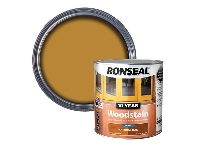 Ronseal 10 Year Woodstain Natural Oak 750ml Ronseal - Dynamic Drive