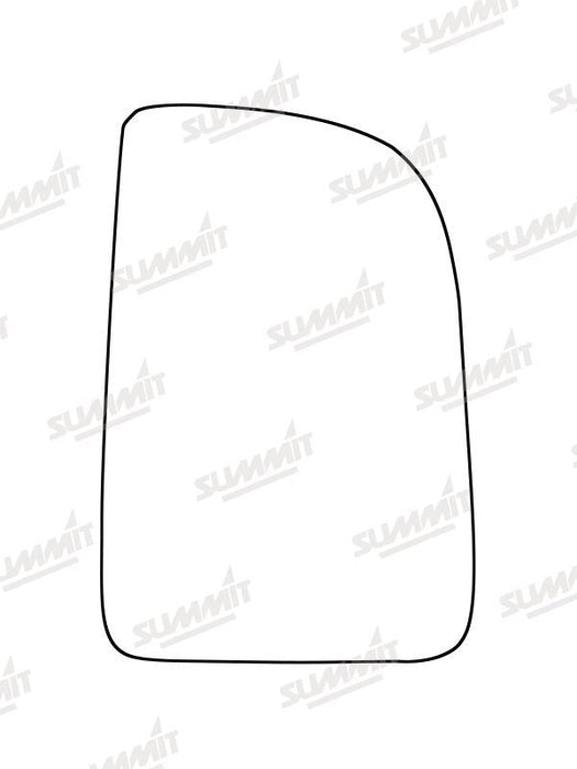 Summit Stick-On Commercial Mirror Glass fits Mercedes Sprinter 18 on RHS (Suitable for short arm mirrors) Summit - Dynamic Drive