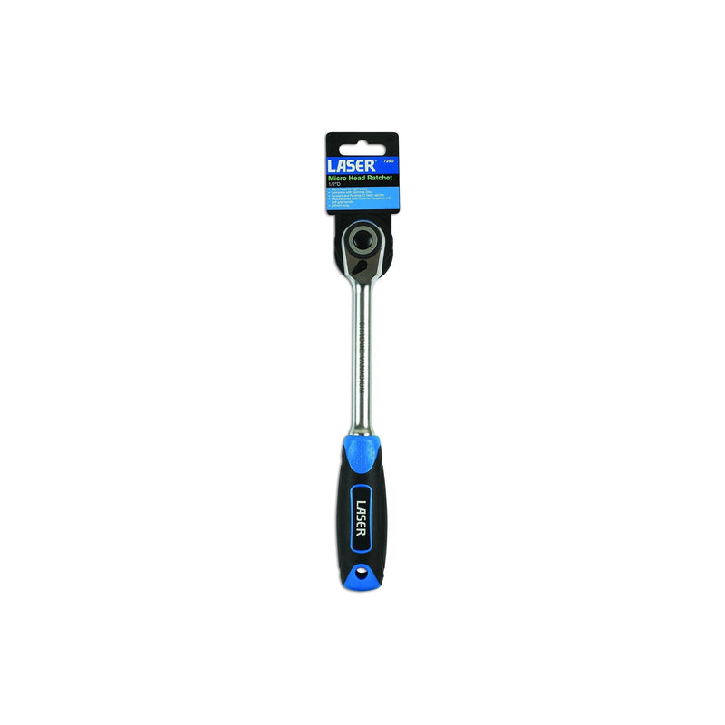 Laser Micro Head Ratchet 1/2"D 7290 Laser - Dynamic Drive