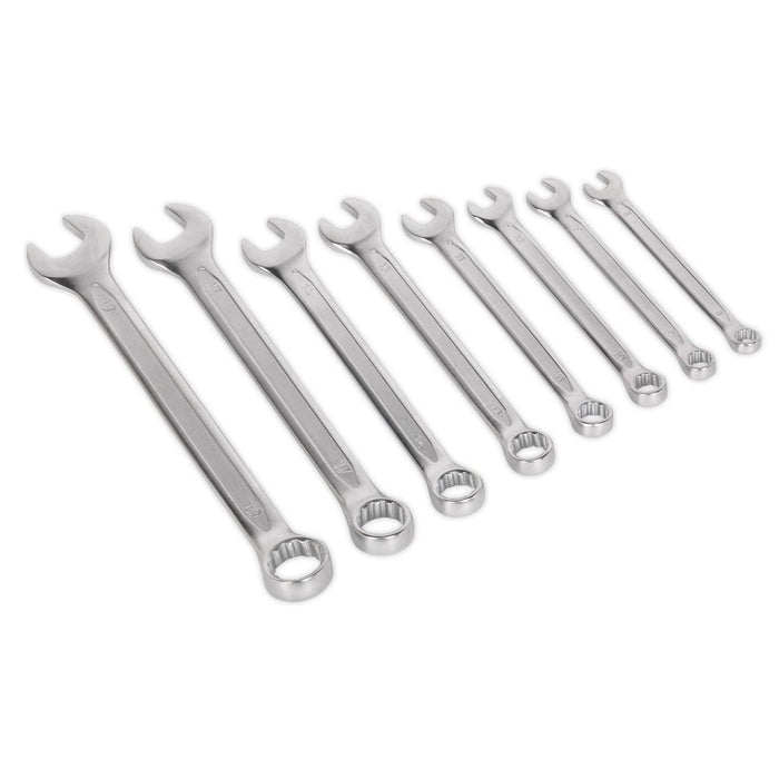 Sealey Combination Spanner Set 8pc Cold Stamped Metric AK63252 Sealey - Dynamic Drive