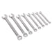 Sealey AK63252 Premier 8pc Combination Spanner Set 8-19mm Open End Ring Spanners Sealey  - Dynamic Drive