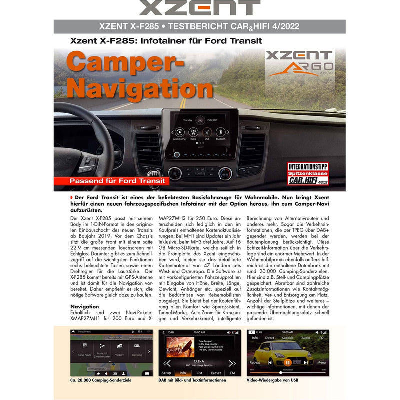 Xzent X-F285 Ford Transit Plus Apple Carplay X-F285 Xzent - Dynamic Drive