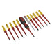 Sealey Interchangable Screwdriver Set VDE 1000V AC 1500V DC Hybrid 13pc Kit Torx Sealey  - Dynamic Drive