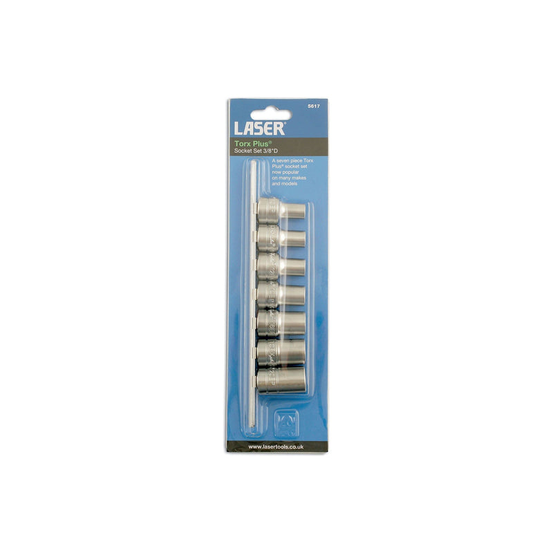 Laser Torx Plus Socket Set 3/8"D 7pc 5617 Laser - Dynamic Drive