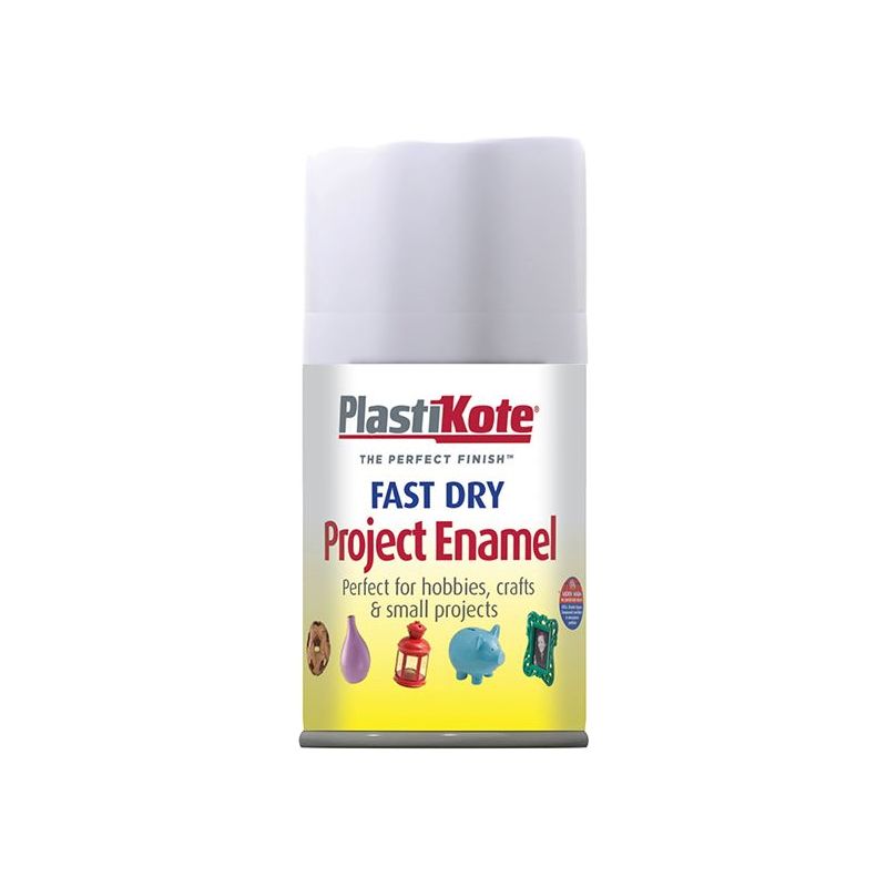 Plastikote Fast Dry Enamel Aerosol Matt White 100ml PlastiKote - Dynamic Drive