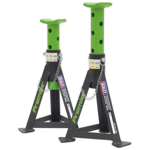 Sealey Axle Stands (Pair) 3tonne Capacity per Stand Green AS3G Sealey  - Dynamic Drive