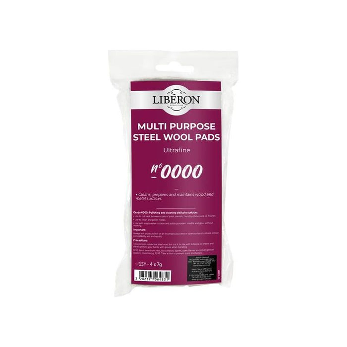 Liberon Steel Wool Grade 0000 Ultra Fine 4 x 7g Liberon - Dynamic Drive