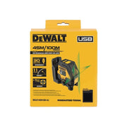 Dewalt Power Tools DCLE14201 USB Cross Line Green Beam Laser DeWALT Power Tools - Dynamic Drive