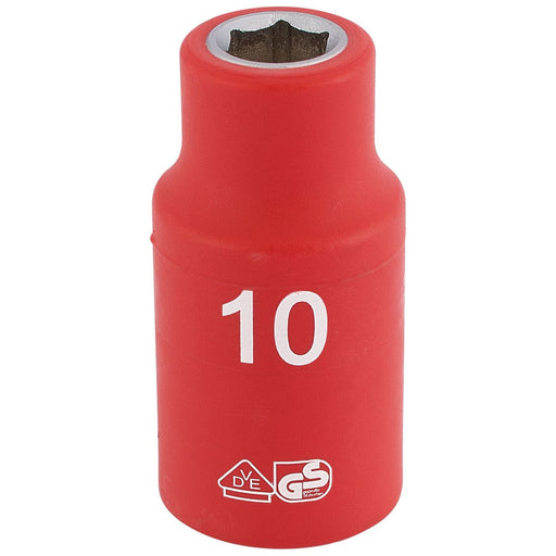 Draper Fully Insulated VDE Socket, 1/2" Sq. Dr., 10mm 31756 Draper - Dynamic Drive