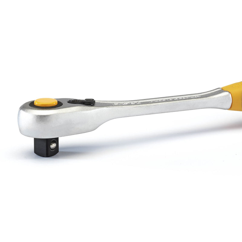 Draper Elora Fine Tooth Quick Release Soft Grip Reversible Ratchet, 1/2" Sq. Dr. Draper - Dynamic Drive