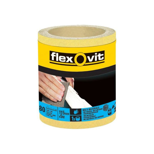 Flexovit High Performance Sanding Roll 115mm x 5m Extra Coarse 40G Flexovit - Dynamic Drive