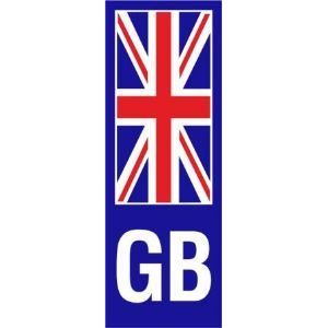 W4 Gb Plate Union Jack Upright Sticker 37128 W4 - Dynamic Drive