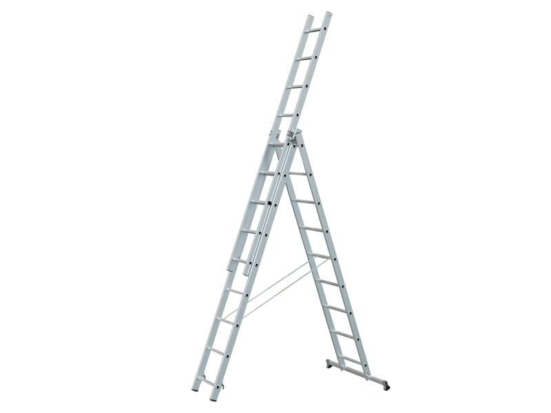 Zarges Light Trade Combination Ladder 3-Part 3 x 7 Rungs Zarges - Dynamic Drive