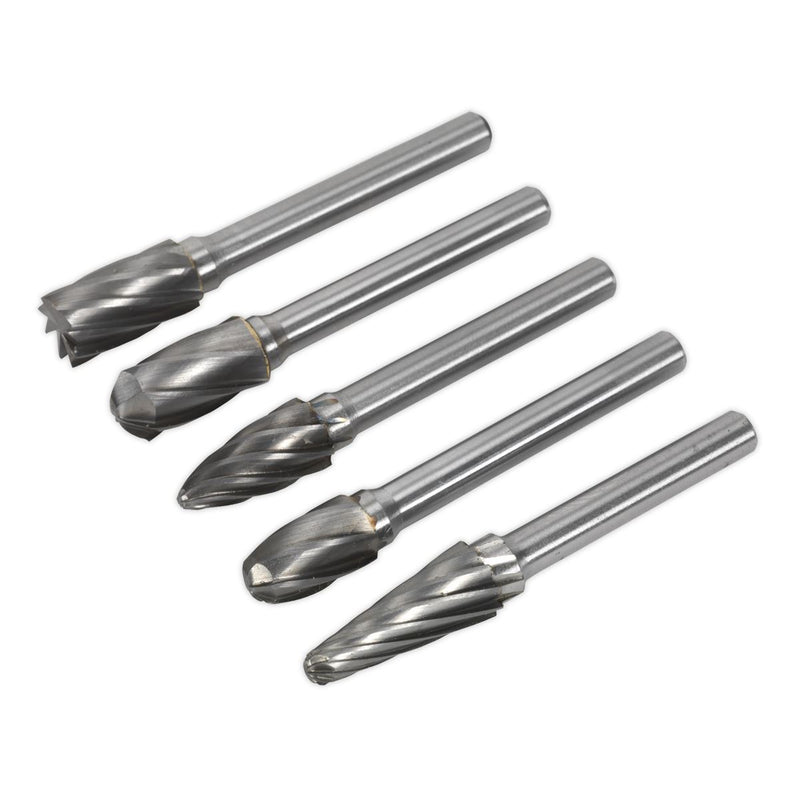 Sealey Tungsten Carbide Rotary Burr Set 5pc Ripper/Coarse SDBCK5 Sealey - Dynamic Drive