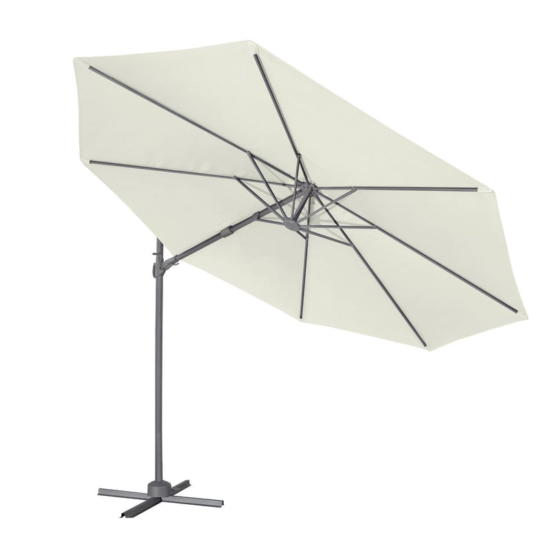 Dellonda Cantilever Parasol with 360 Rotation, Tilt & Cover 3m - Cream Dellonda - Dynamic Drive