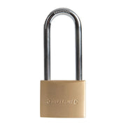 Silverline Brass Padlock Long Shackle 50mm Silverline - Dynamic Drive