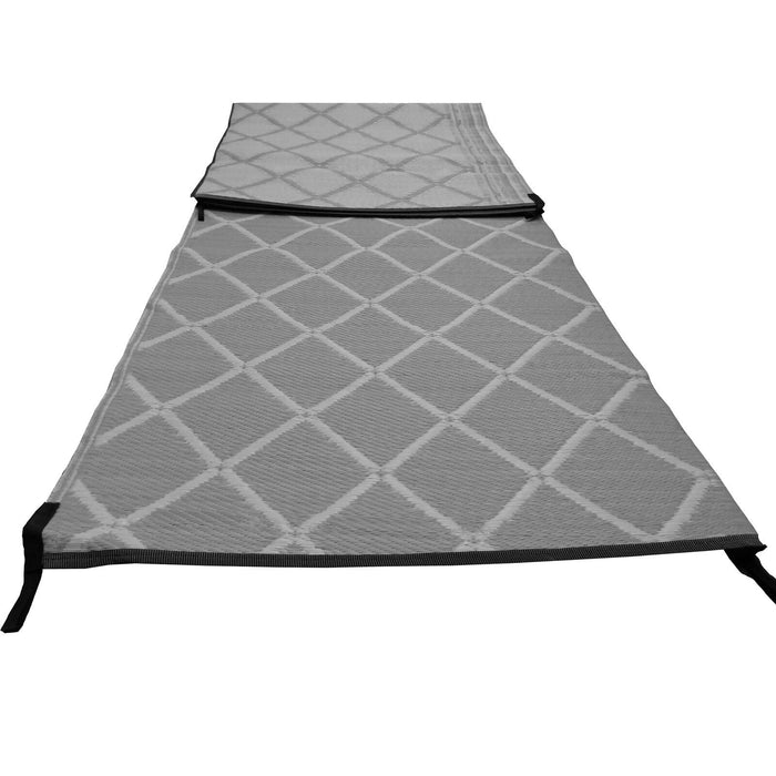 Paradise 2.5 X 3.5M Luxury Awning Carpet Moroccan Style Ground Sheet Grey Royal  - Dynamic Drive