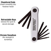 Teng Tools Folding TX Key Set 8 Pieces Teng Tools - Dynamic Drive