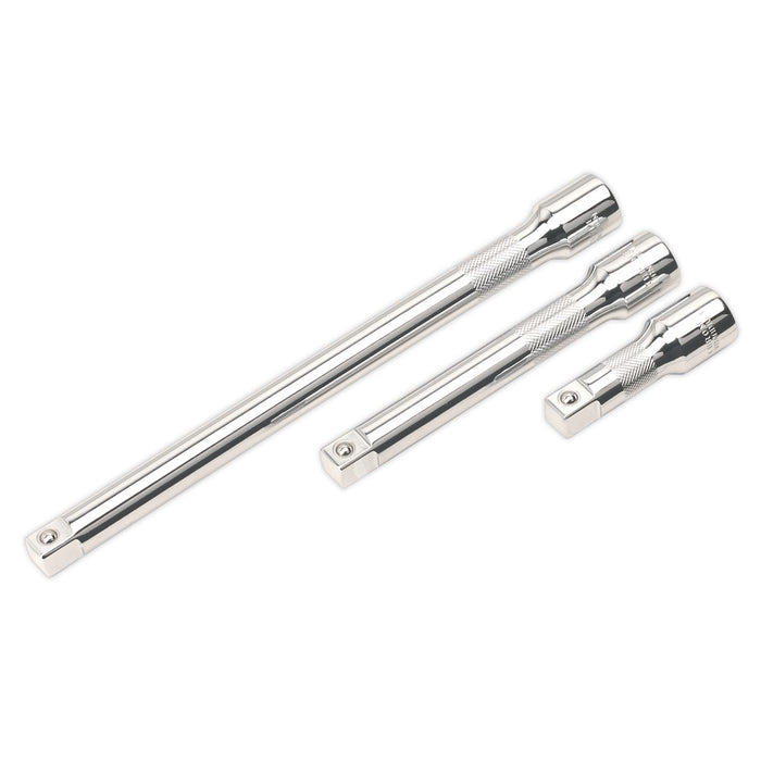 Sealey Extension Bar Set 3pc 1/2"Sq Drive AK6350 Sealey - Dynamic Drive