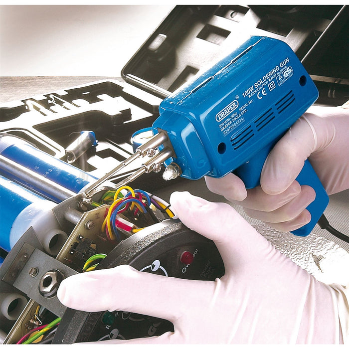 Draper 230V Soldering Gun Kit, 100W 71420 Draper - Dynamic Drive