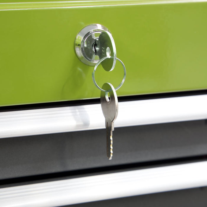 Sealey Topchest & Rollcab Combo 6 Drawer- Hi-Vis Green/Grey AP2200BBHV Sealey  - Dynamic Drive