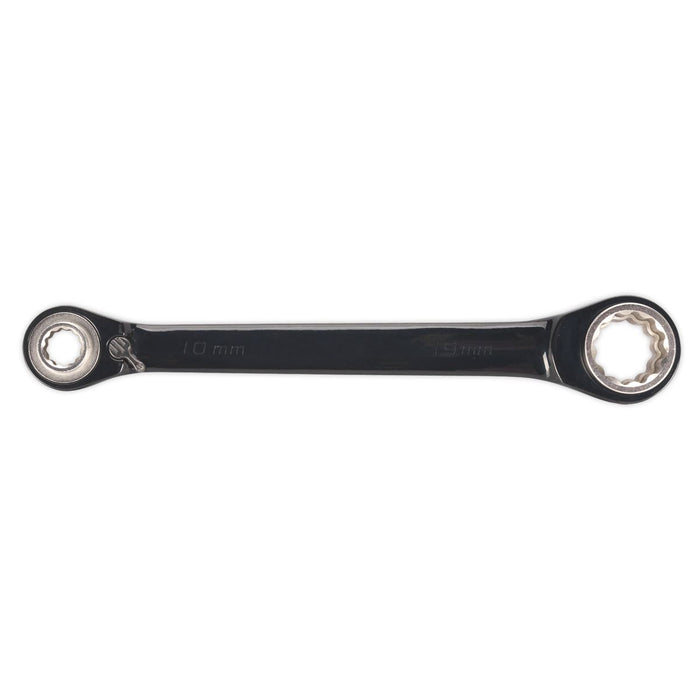 Sealey Ratchet Ring Spanner 4-in-1 Reversible Metric AK7979 Sealey - Dynamic Drive