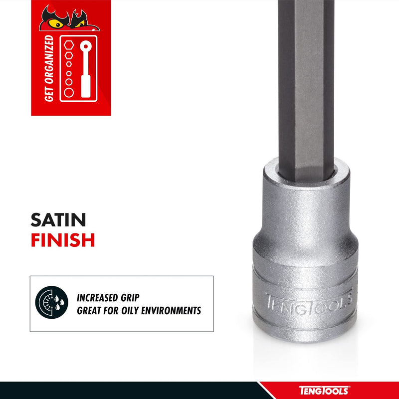 Teng Tools 1/2" Extra Long Hex Bit Socket Metric 8mm Teng Tools - Dynamic Drive