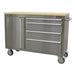 Sealey Mobile Stainless Steel Tool Cabinet 4 Drawer AP4804SS Sealey - Dynamic Drive