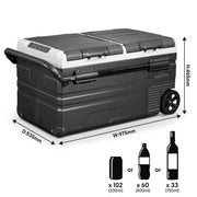 Dellonda Portable Fridge Freezer/Cool Box with LED Display 75L DL127 Dellonda - Dynamic Drive