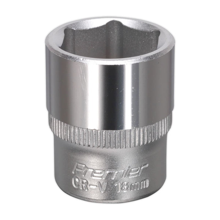 Sealey WallDrive Socket 18mm 3/8"Sq Drive S3818 Sealey - Dynamic Drive